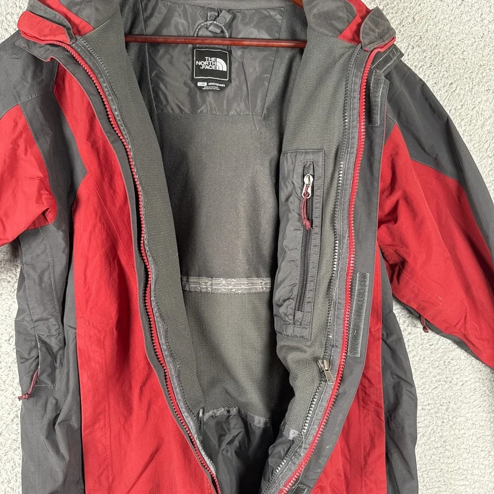 The North Face Jacket Men's Large Red Hyvent Outdoor Hooded Full Zip *No Liner